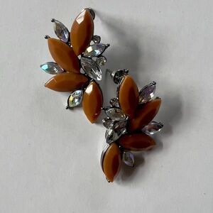 NEW ✨Brown Marquise Crystal Cluster Earrings - Designer Style